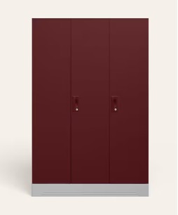 Neolite 3-Door Steel Almirah (Textured Blush Red) 1-Year Warranty, 5 Shelves, 1 Locker