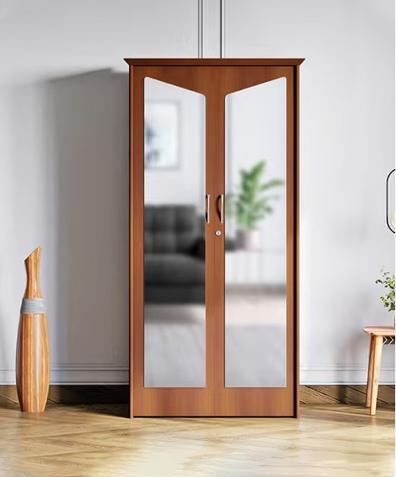 Adriana 2 Door Wardrobe (With Mirror, Walnut)