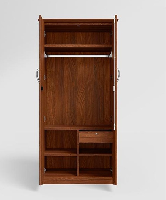Adriana 2 Door Wardrobe (Walnut)