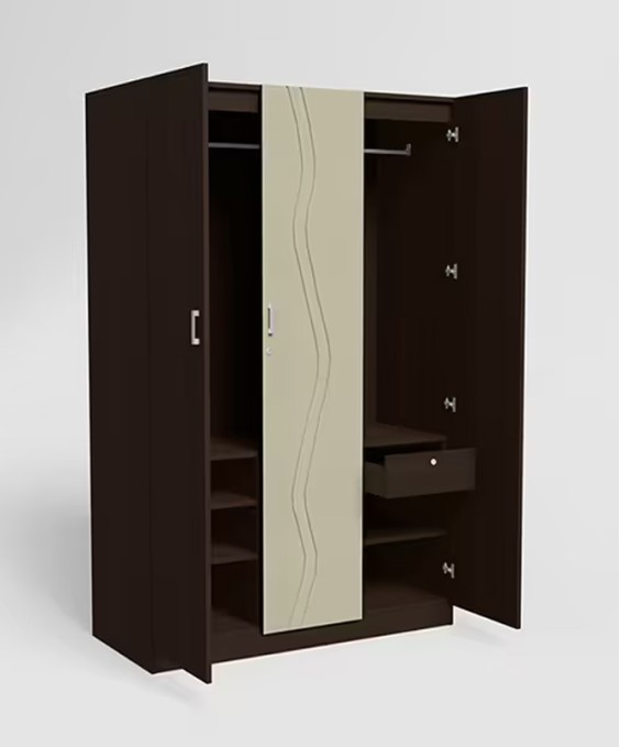Vurv V2 3 Door Wooden Wardrobe (Colarain) 1 Year Warranty
