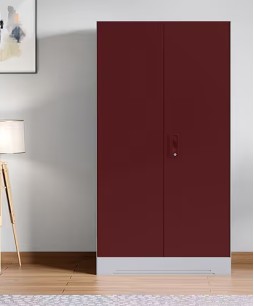 Slimline 2 Door Steel Almirah (Locker, Russet Color)