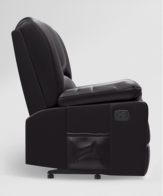 Rhine V3 1 Seater Recliner (Synthetic Leather, Brown)