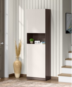 Sienna Shoe Cabinet (Engineered Wood, Cinnamon & Warm Grey)