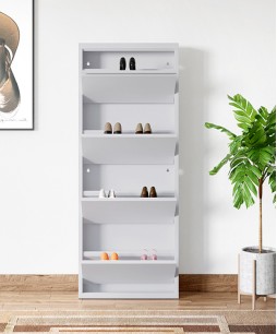 Step In XL Shoe Cabinet (Textured White)