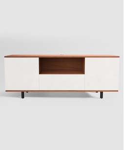 Alessa Media Unit (Engineered Wood, Brown Walnut)