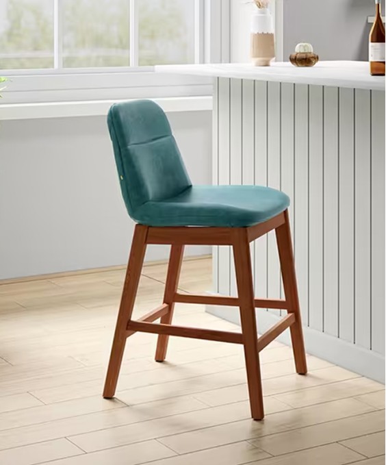 Zara Bar Chair (Set of 2, Dark Green)