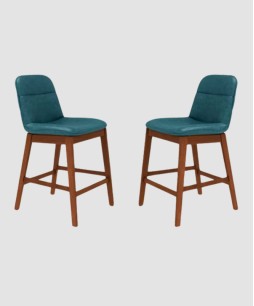 Zara Bar Chair (Set of 2, Dark Green)