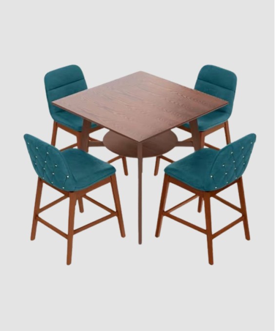 Zara Bar Chair (Set of 2, Dark Green)