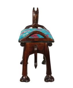 India Circus Teal Floral Galore Camel Pouffe (By Krsnaa Mehta)
