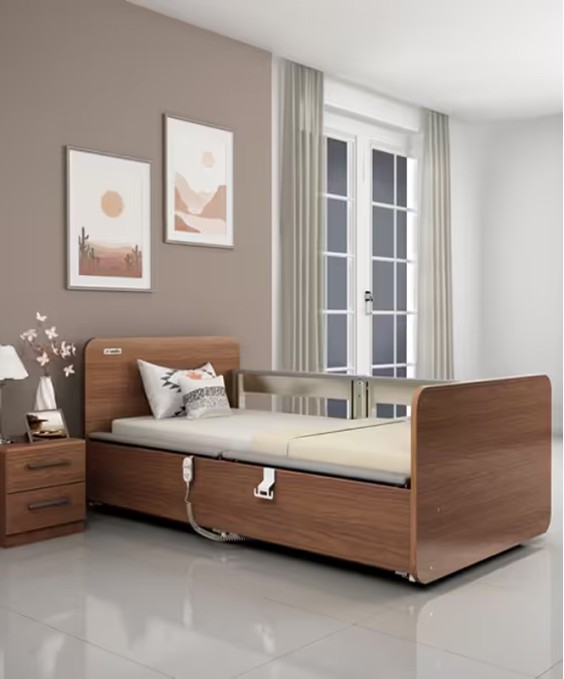 Grace Homecare Bed (Motorized with Mattress, Noce Versailles)