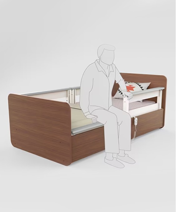 Grace Homecare Bed (Motorized with Mattress, Noce Versailles)