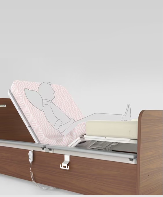 Grace Homecare Bed (Motorized with Mattress, Noce Versailles)