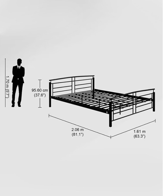 Fiona Modular Queen Bed (Black)