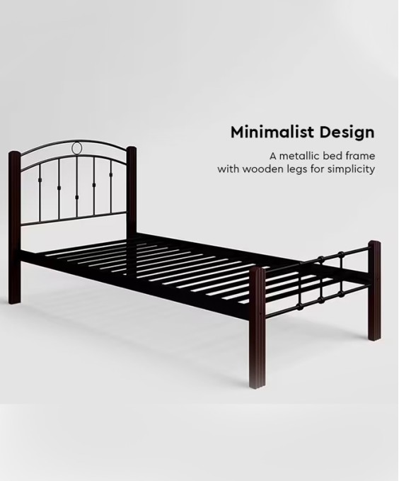 Opal Pro Single Size Bed (Black Color)