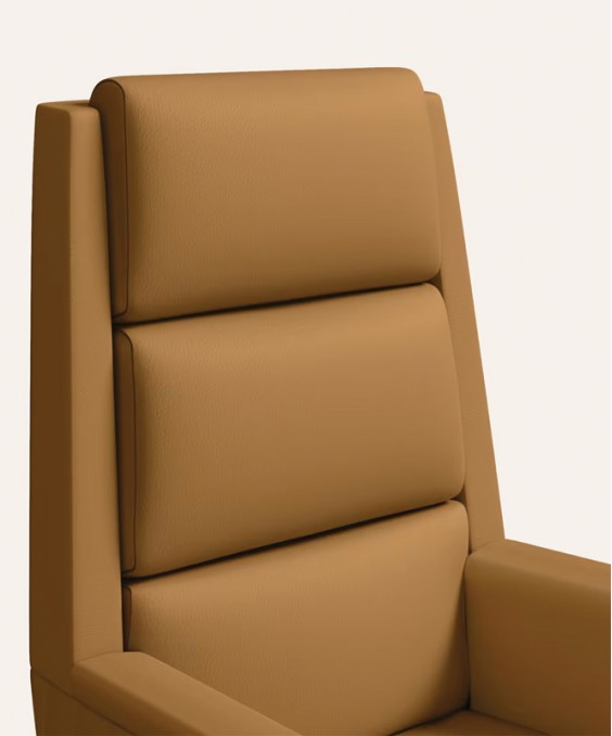 Emerald High Back Leather Ergonomic Office Chair (Tan) (1 Year Warranty, Adjustable Armrest)