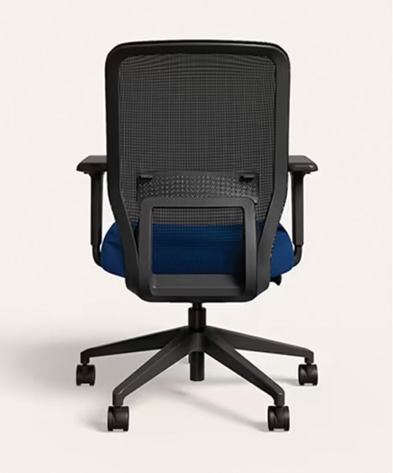 Greta 2.0 Mid Back Fabric Ergonomic Office Chair (Royal Blue with Black Body) (1 Year Warranty, Adjustable Armrest)