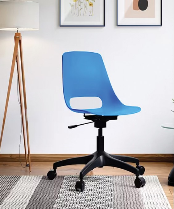 Shine 360 Adjustble Height Revolving Chair (Azure Blue, Sizemark 6)