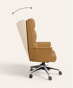 Emerald High Back Leather Ergonomic Office Chair (Tan)