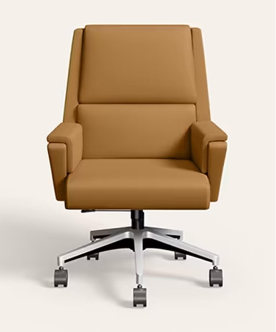 Emerald Mid Back Leather Ergonomic Office Chair (Tan)