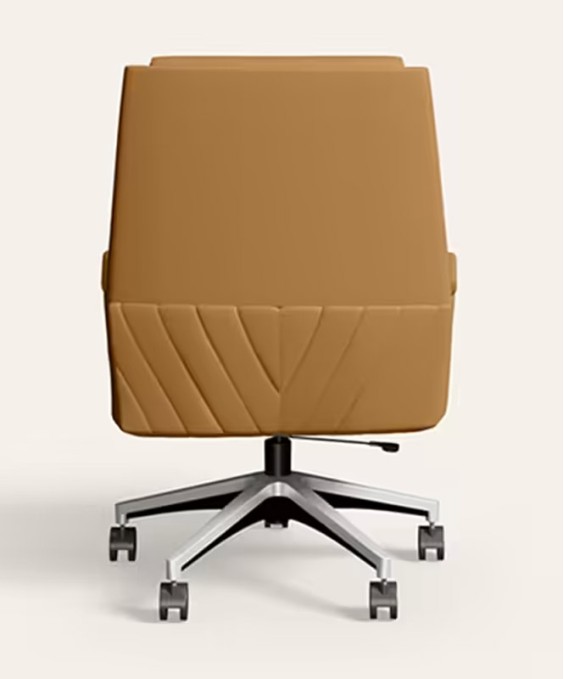 Emerald Mid Back Leather Ergonomic Office Chair (Tan)