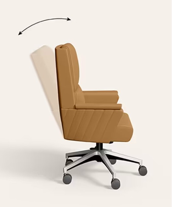 Emerald Mid Back Leather Ergonomic Office Chair (Tan)