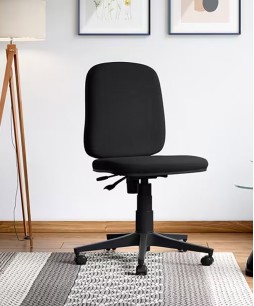 Learn Fabric Adjustble Height Revolving Study Chair (Black)