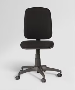 Learn Fabric Adjustble Height Revolving Study Chair (Black)