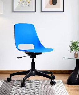 Shine 360 Adjustble Height Revolving Chair (Azure Blue, Sizemark 6)