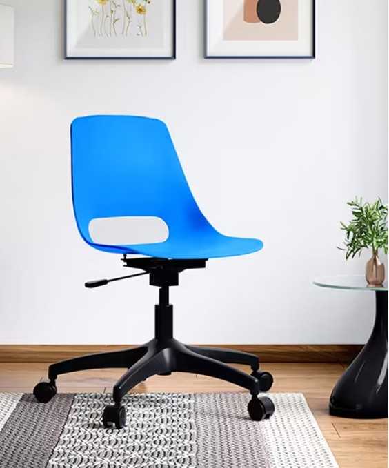 Shine 360 Adjustble Height Revolving Chair (Azure Blue, Sizemark 6)