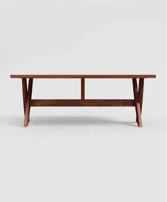 Bliss 8 Seater Dining Table (Fine Walnut, Sheesham)