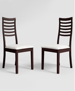 Jessica Fabric Dining Chair (Set of 2) Mahogany Color
