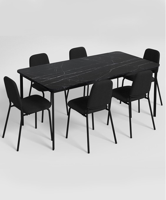 Kalyx Fabric Dining Chair (Set of 2) ,Metal