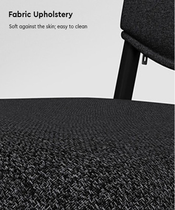 Kalyx Fabric Dining Chair (Set of 2) ,Metal