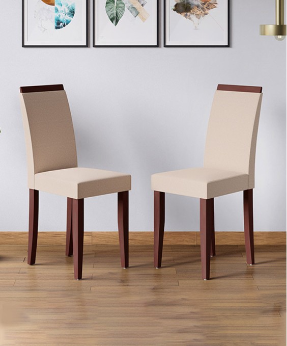 Rose Solid Wood Dining Chair (Set Of 2, Dark Chocolate)