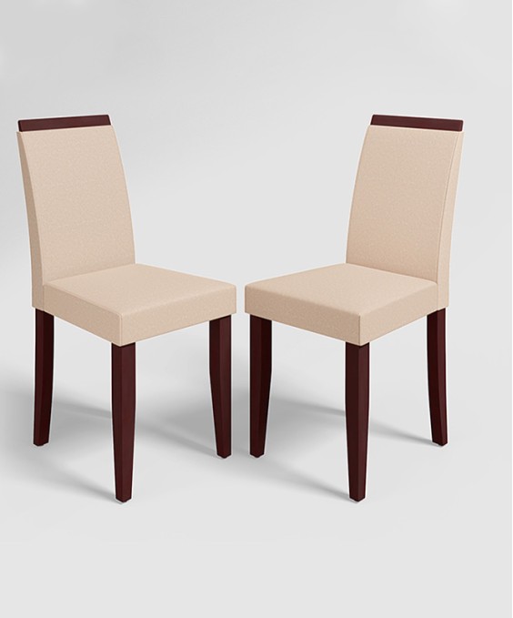 Rose Solid Wood Dining Chair (Set Of 2, Dark Chocolate)