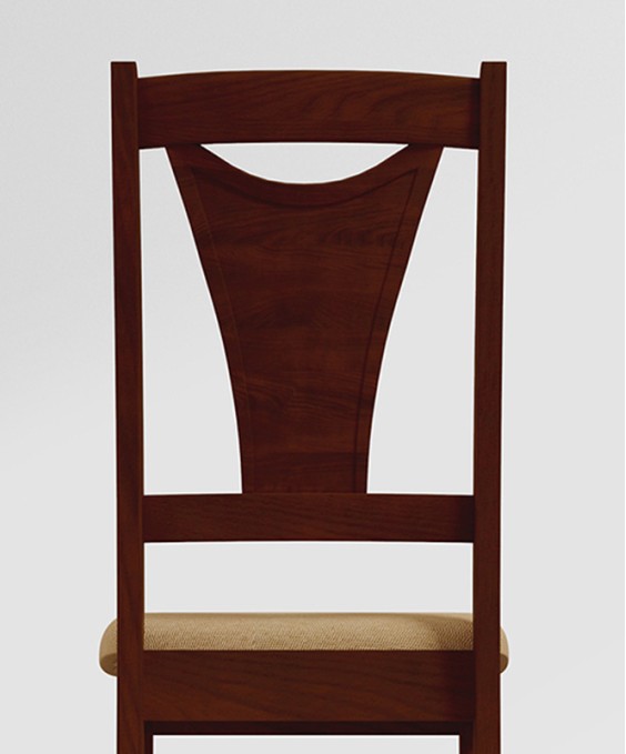 Swish Solid Wood Dining Chair (Set Of 2, Mahogany)
