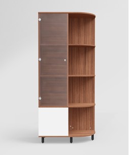 Alessa Engineered Wood RH Display Unit and Book Shelf