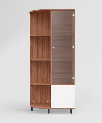 Alessa Engineered Wood LH Display Unit and Book Shelf