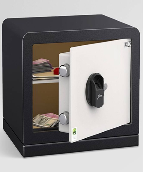 Ritz Biometric Home Locker Inbuilt Ibuzz Alarm, Ivory