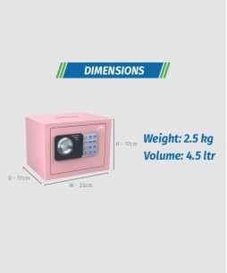 Dream Box GS 4.5 Litres EL Home Locker (Electronic Locker, Pink)