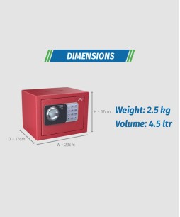 Dream Box GS 4.5 Litres EL Home Locker (Electronic Locker, Red)