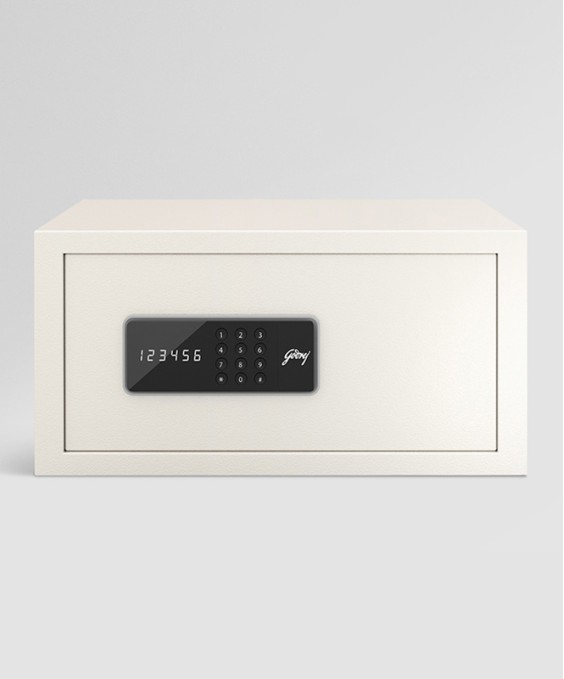 NX Pro 25 Litres Digital Home Locker (Electronic Motorized Lock, Ivory)