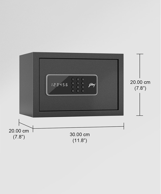 NX Pro 8 Litres Digital Home Locker (Electronic Motorized Lock, Ebony)