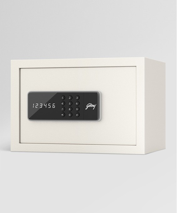 NX Pro 8 Litres Digital Home Locker (Electronic Motorized Lock, Ivory)