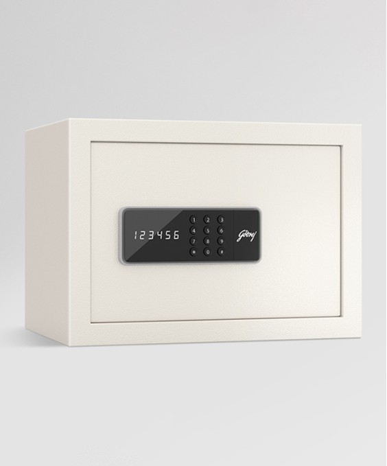 NX Pro 15 Litres Digital Home Locker (Electronic Motorized Lock, Ivory)