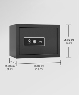 NX Pro 15 Litres KL Home Locker (Key Lock, Ebony)