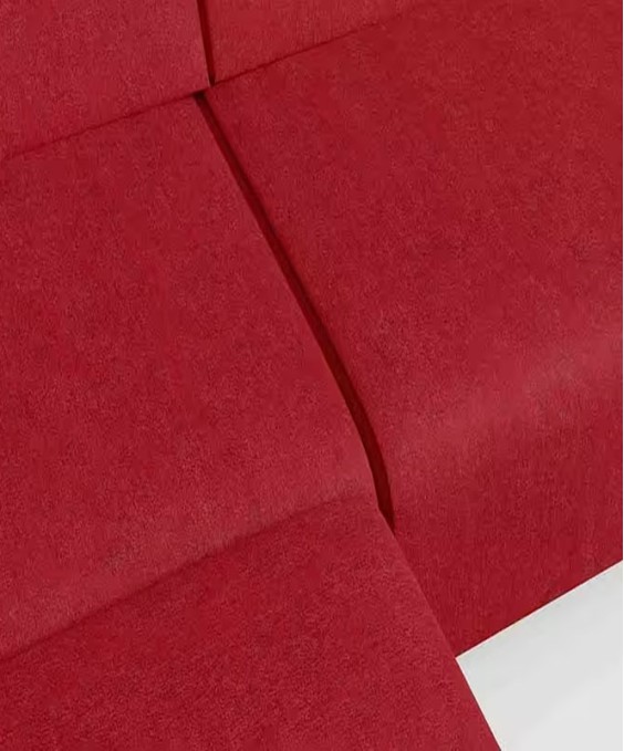 Dias Sofa Set (Fabric, Red & Dark Grey)