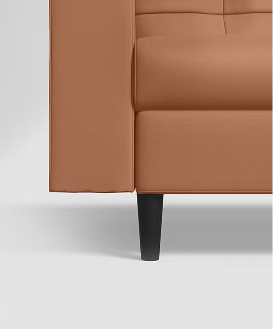 Orbit L Shape LH Sofa (Synthetic Leather, Toffee)
