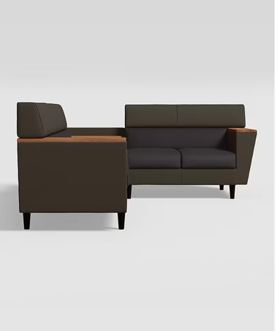 Vertex L Shape RH Sofa (Pebble + Dark Grey Color)