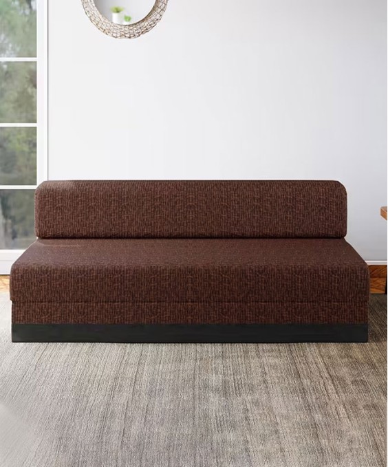 Breeze 72 X 36 X 6 Sofa Cum Bed (Fabric, Dark Brown)